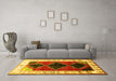 Machine Washable Persian Yellow Traditional Rug in a Living Room, wshtr839yw