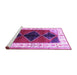 Sideview of Machine Washable Persian Purple Traditional Area Rugs, wshtr839pur