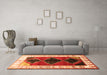 Machine Washable Persian Orange Traditional Area Rugs in a Living Room, wshtr839org