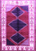 Machine Washable Persian Purple Traditional Area Rugs, wshtr839pur