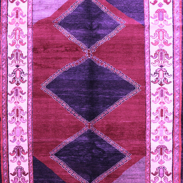 Machine Washable Persian Purple Traditional Area Rugs, wshtr839pur