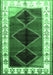 Machine Washable Persian Emerald Green Traditional Area Rugs, wshtr839emgrn