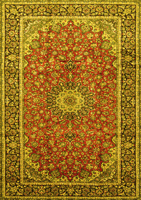 Medallion Yellow Traditional Rug, tr83yw