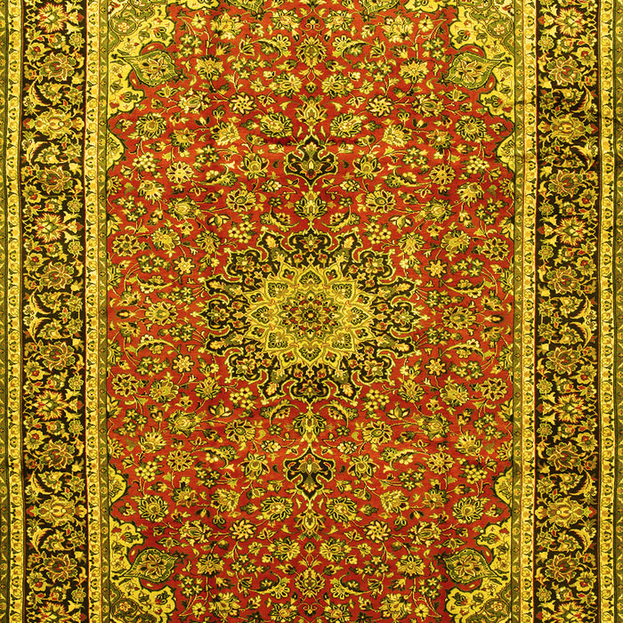 Medallion Yellow Traditional Rug, tr83yw