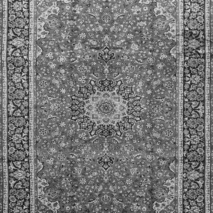 Serging Thickness of Machine Washable Medallion Gray Traditional Rug, wshtr83gry