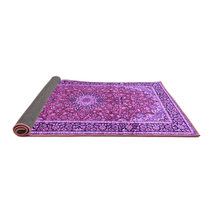 Sideview of Medallion Purple Traditional Rug, tr83pur