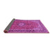 Sideview of Medallion Pink Traditional Rug, tr83pnk