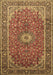 Machine Washable Medallion Brown Traditional Rug, wshtr83brn