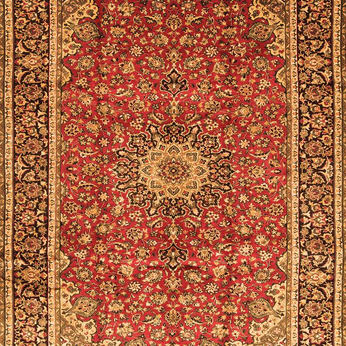 Medallion Orange Traditional Rug, tr83org