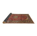 Sideview of Traditional Saffron Red Persian Rug, tr840