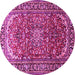 Round Persian Pink Traditional Rug, tr840pnk