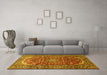 Machine Washable Persian Yellow Traditional Rug in a Living Room, wshtr840yw