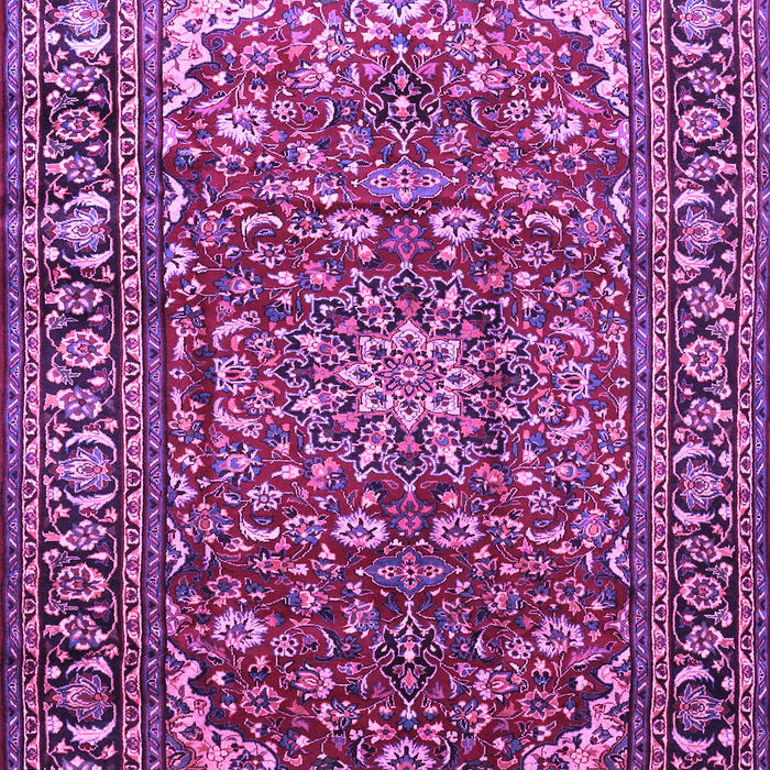 Machine Washable Persian Purple Traditional Area Rugs, wshtr840pur