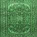 Square Persian Emerald Green Traditional Rug, tr840emgrn