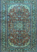 Machine Washable Persian Light Blue Traditional Rug, wshtr840lblu