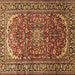 Square Persian Brown Traditional Rug, tr840brn