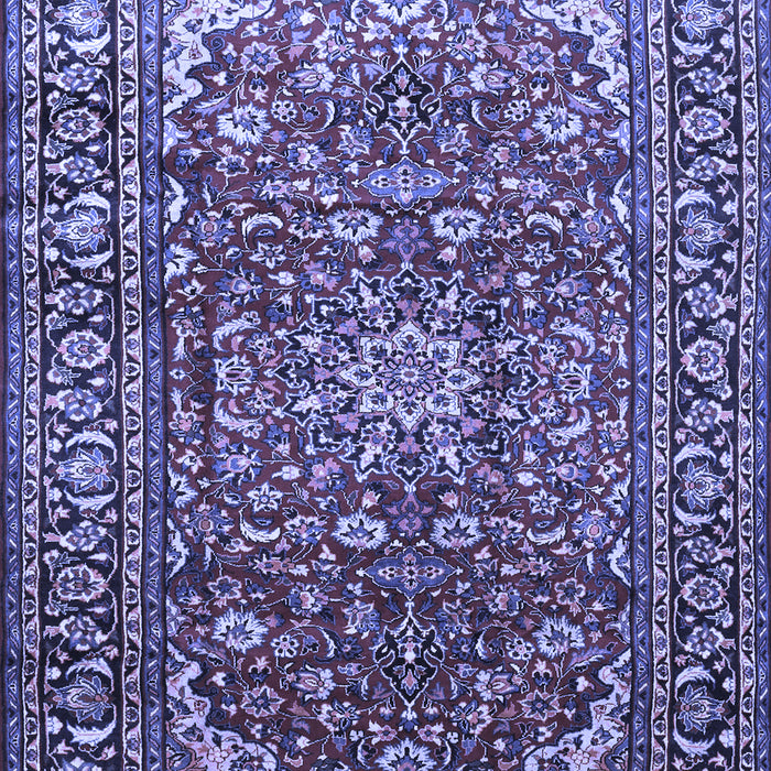 Machine Washable Persian Blue Traditional Rug, wshtr840blu