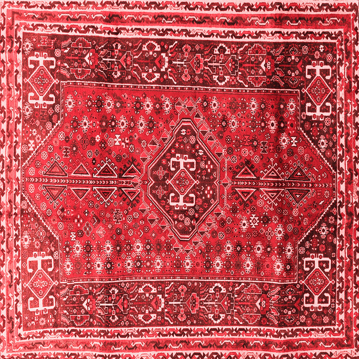 Machine Washable Persian Red Traditional Rug, wshtr841red