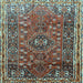 Square Persian Light Blue Traditional Rug, tr841lblu