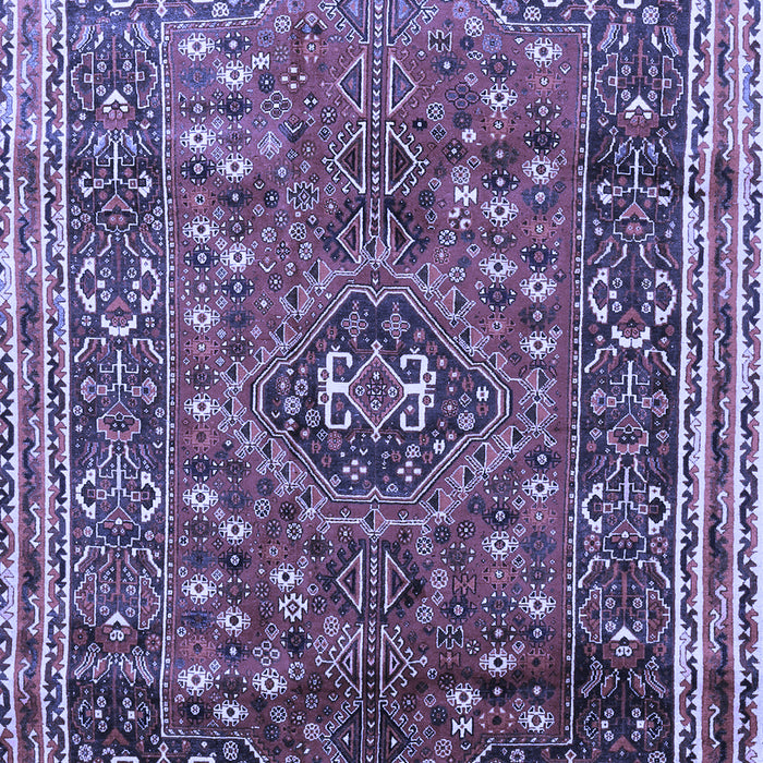 Machine Washable Persian Blue Traditional Rug, wshtr841blu