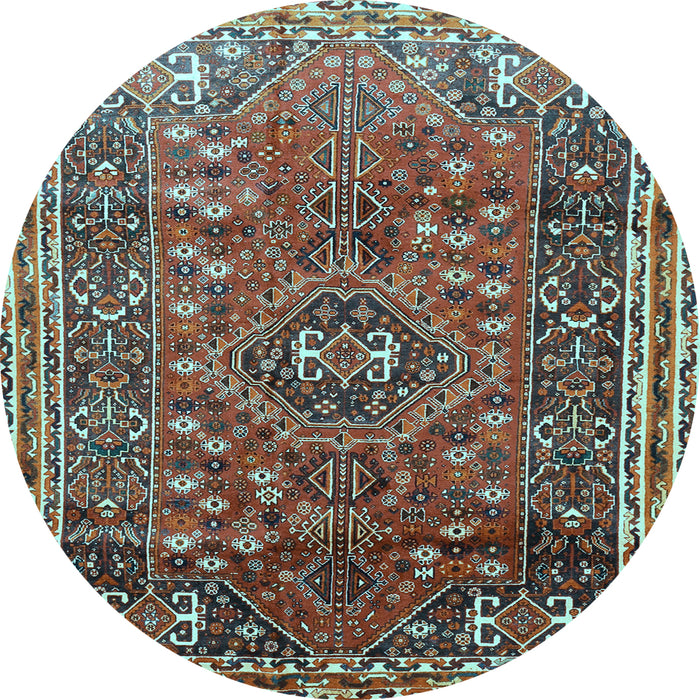 Round Persian Light Blue Traditional Rug, tr841lblu