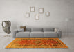 Machine Washable Persian Yellow Traditional Rug in a Living Room, wshtr841yw