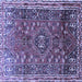 Square Persian Blue Traditional Rug, tr841blu