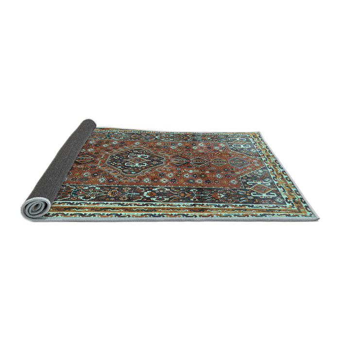 Sideview of Persian Light Blue Traditional Rug, tr841lblu