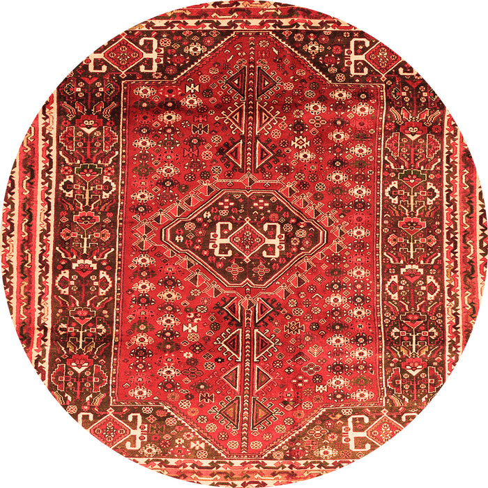 Square Persian Orange Traditional Rug, tr841org
