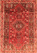 Serging Thickness of Machine Washable Persian Orange Traditional Area Rugs, wshtr841org