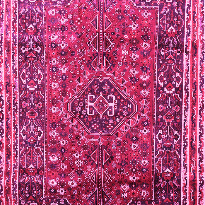 Machine Washable Persian Pink Traditional Rug, wshtr841pnk