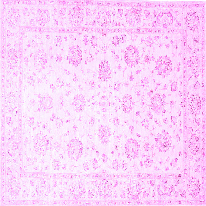 Square Machine Washable Oriental Purple Traditional Area Rugs, wshtr842pur