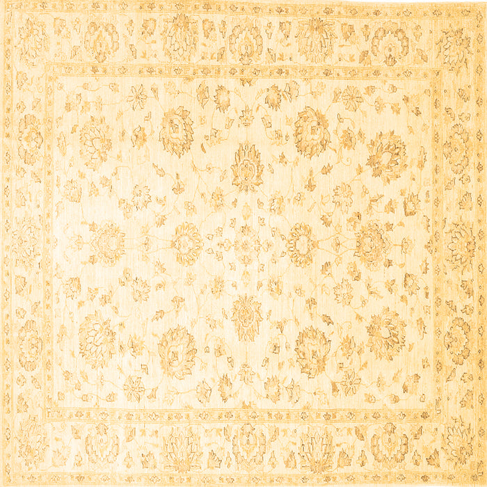 Square Oriental Brown Traditional Rug, tr842brn