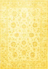 Oriental Yellow Traditional Rug, tr842yw