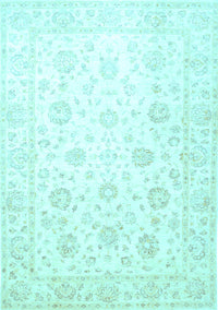 Oriental Light Blue Traditional Rug, tr842lblu