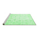 Sideview of Machine Washable Oriental Emerald Green Traditional Area Rugs, wshtr842emgrn