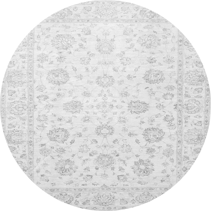 Square Oriental Gray Traditional Rug, tr842gry