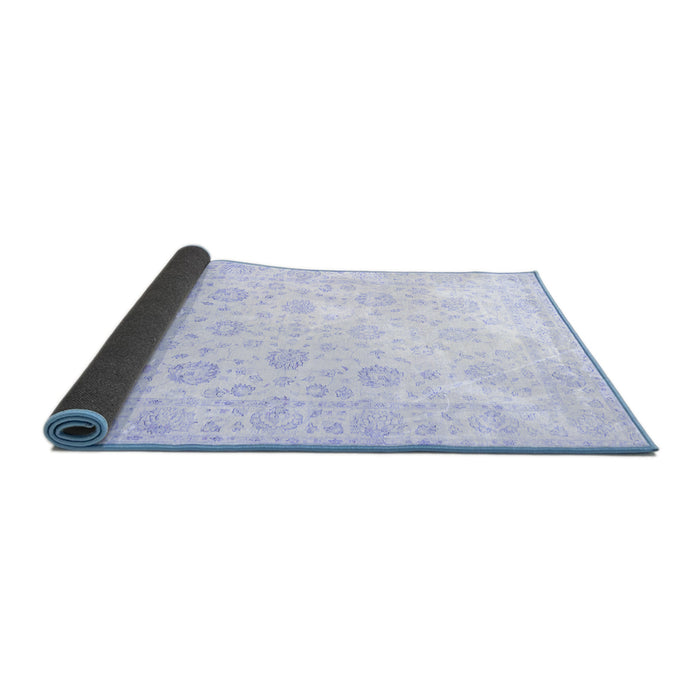 Sideview of Oriental Blue Traditional Rug, tr842blu