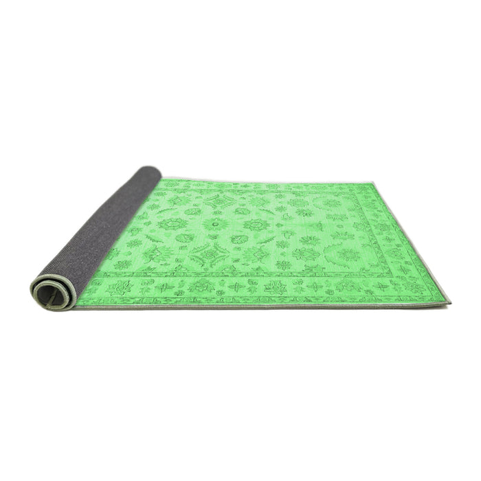 Sideview of Oriental Emerald Green Traditional Rug, tr843emgrn