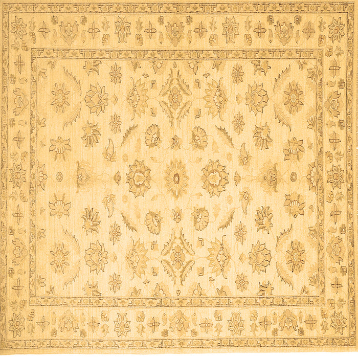 Square Machine Washable Oriental Brown Traditional Rug, wshtr843brn