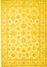 Oriental Yellow Traditional Rug, tr843yw