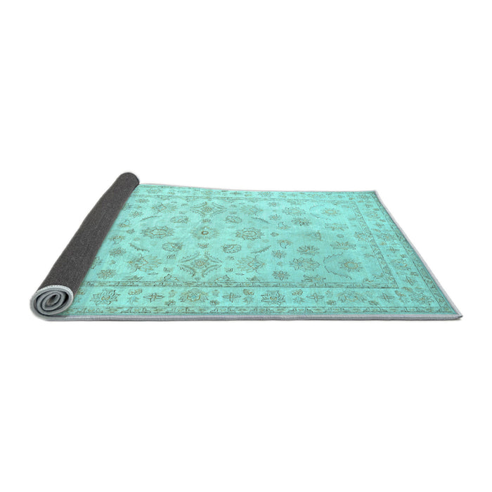 Sideview of Oriental Light Blue Traditional Rug, tr843lblu