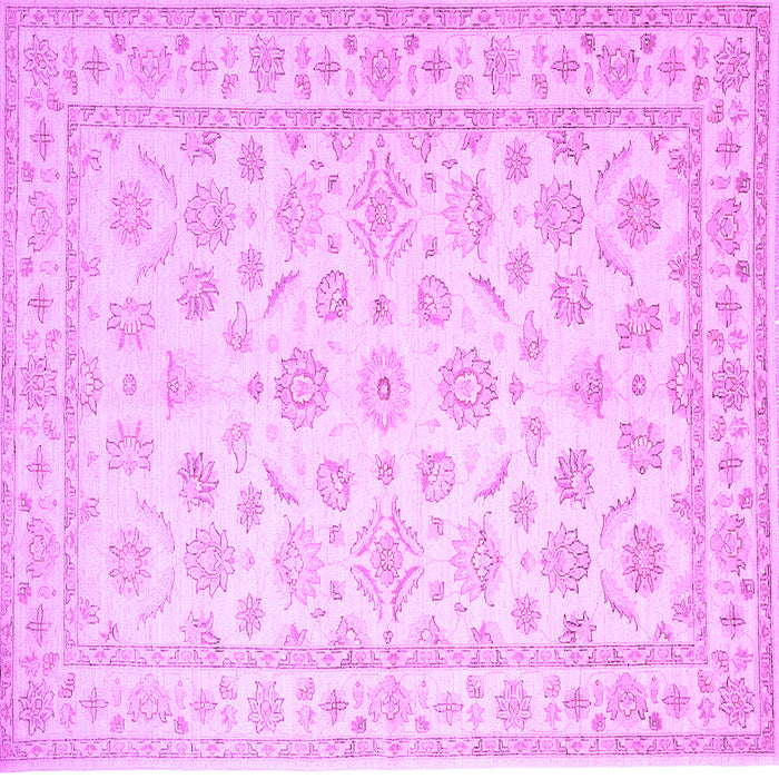 Square Machine Washable Oriental Purple Traditional Area Rugs, wshtr843pur