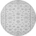 Square Oriental Gray Traditional Rug, tr843gry