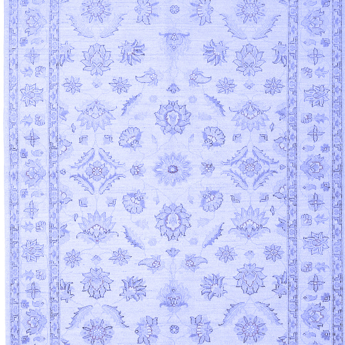 Machine Washable Oriental Blue Traditional Rug, wshtr843blu