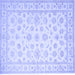 Square Oriental Blue Traditional Rug, tr843blu