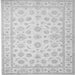 Round Machine Washable Oriental Gray Traditional Rug, wshtr843gry