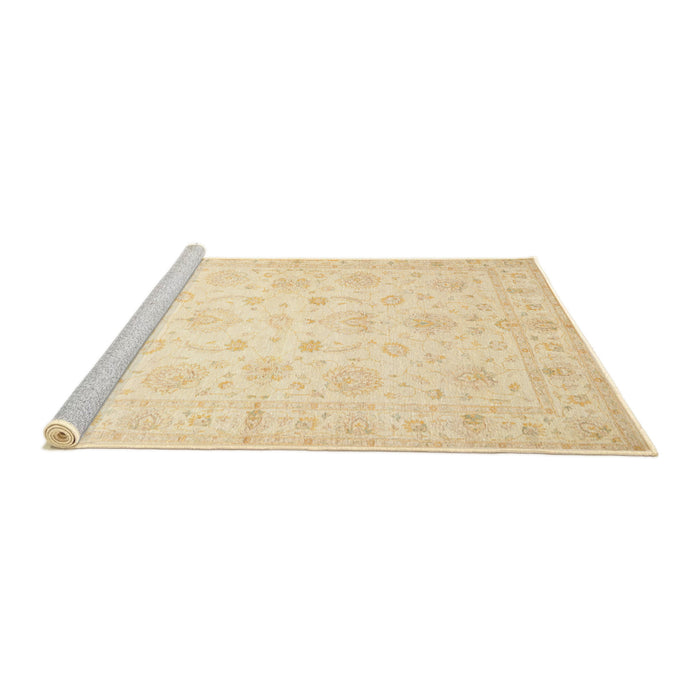 Sideview of Machine Washable Traditional Gold Rug, wshtr844