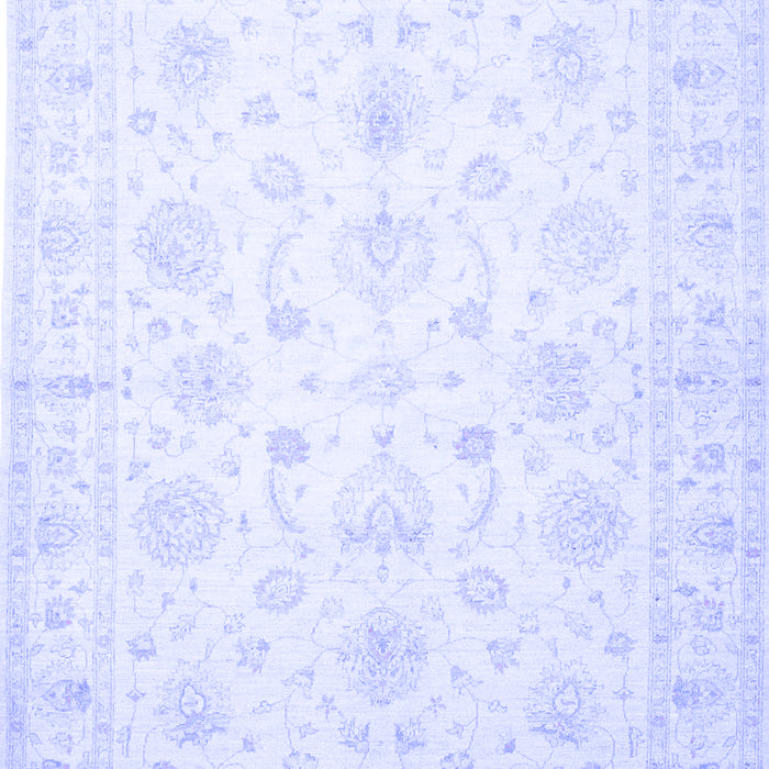 Machine Washable Oriental Blue Traditional Rug, wshtr844blu