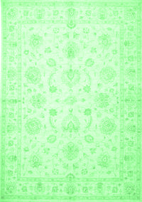 Oriental Emerald Green Traditional Rug, tr844emgrn